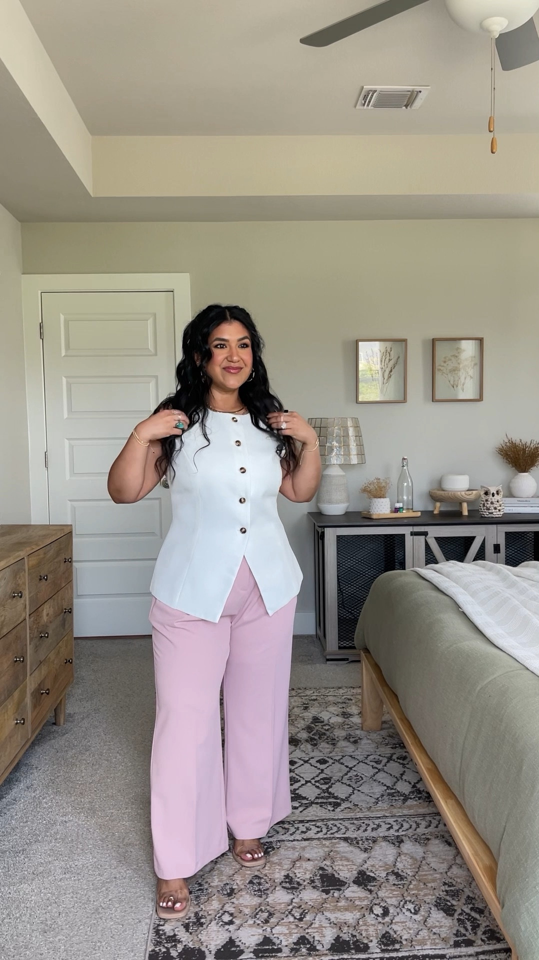 I’m 5’1”, size 10-12 (more often a 12) // wearing a LARGE in the vest (adjustable in the back), and a LARGE SHORT in the pants (these also come in regular and long lengths). All true to size! 

#LTKFindsUnder50 #LTKMidsize #LTKPetite