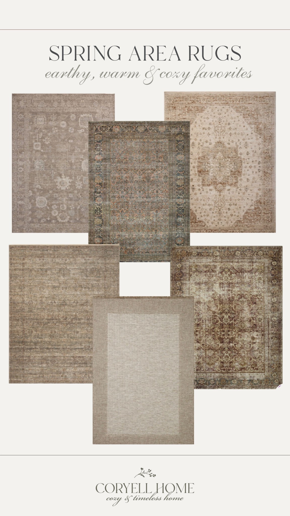 Earthy, vintage, and neutral spring area rugs! I love these pretty tones 🤎

#LTKHome