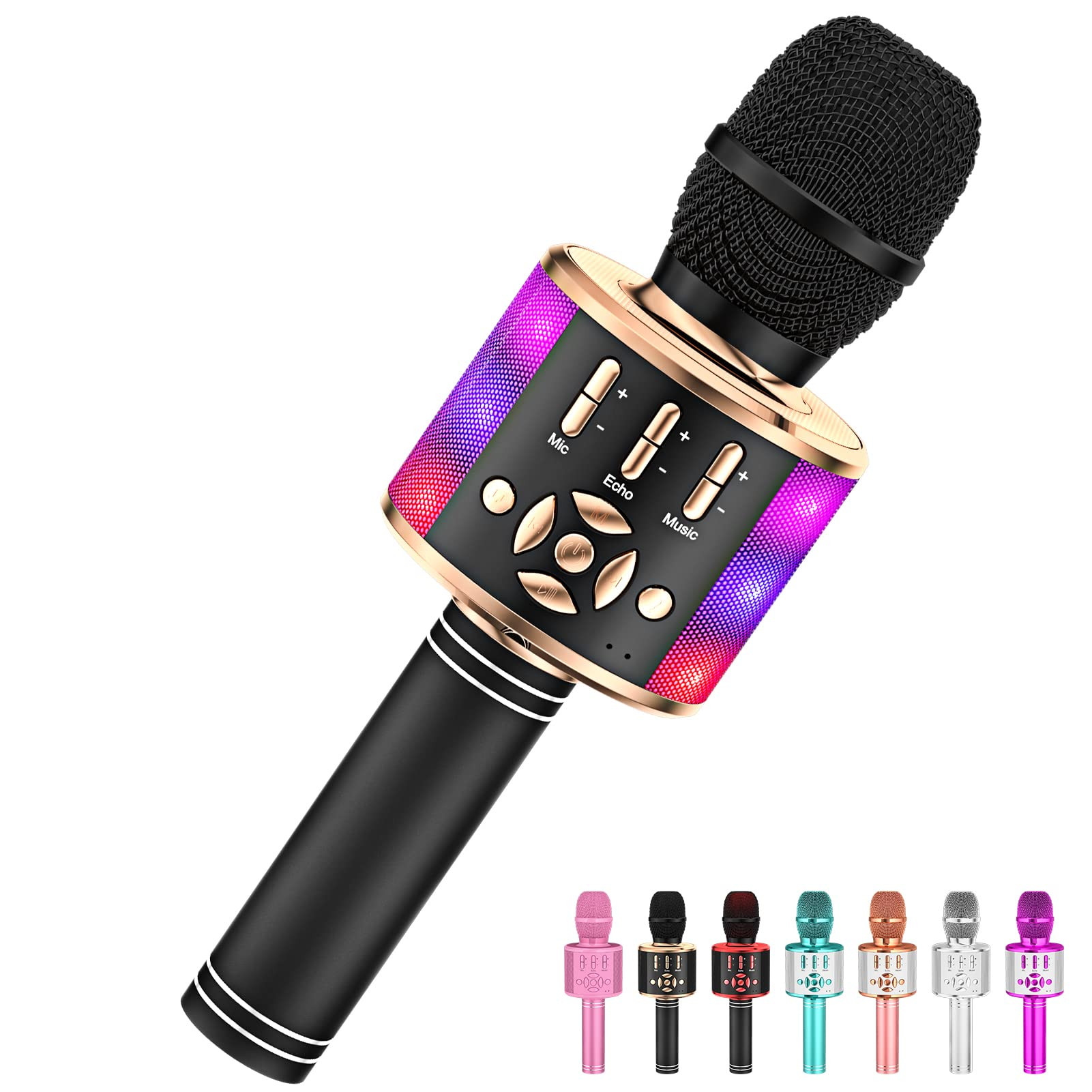 Amazmic Kids Karaoke Microphone Machine Toy Bluetooth Microphone Portable Wireless Karaoke Machin... | Amazon (US)