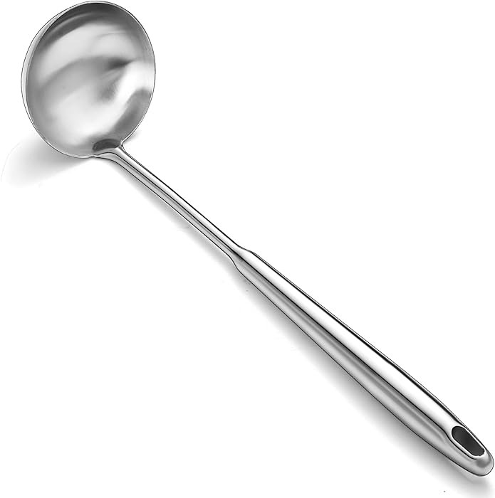 Stainless Steel Soup Ladle – Extra-Deep Large-Capacity Ladle with Long Hollow Handle, Dishwashe... | Amazon (UK)