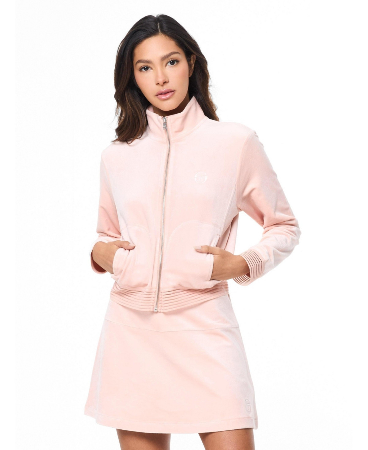 Sergio Tacchini Women's Piera Velour Full-Zip Track Jacket - Evening sand | Macy's
