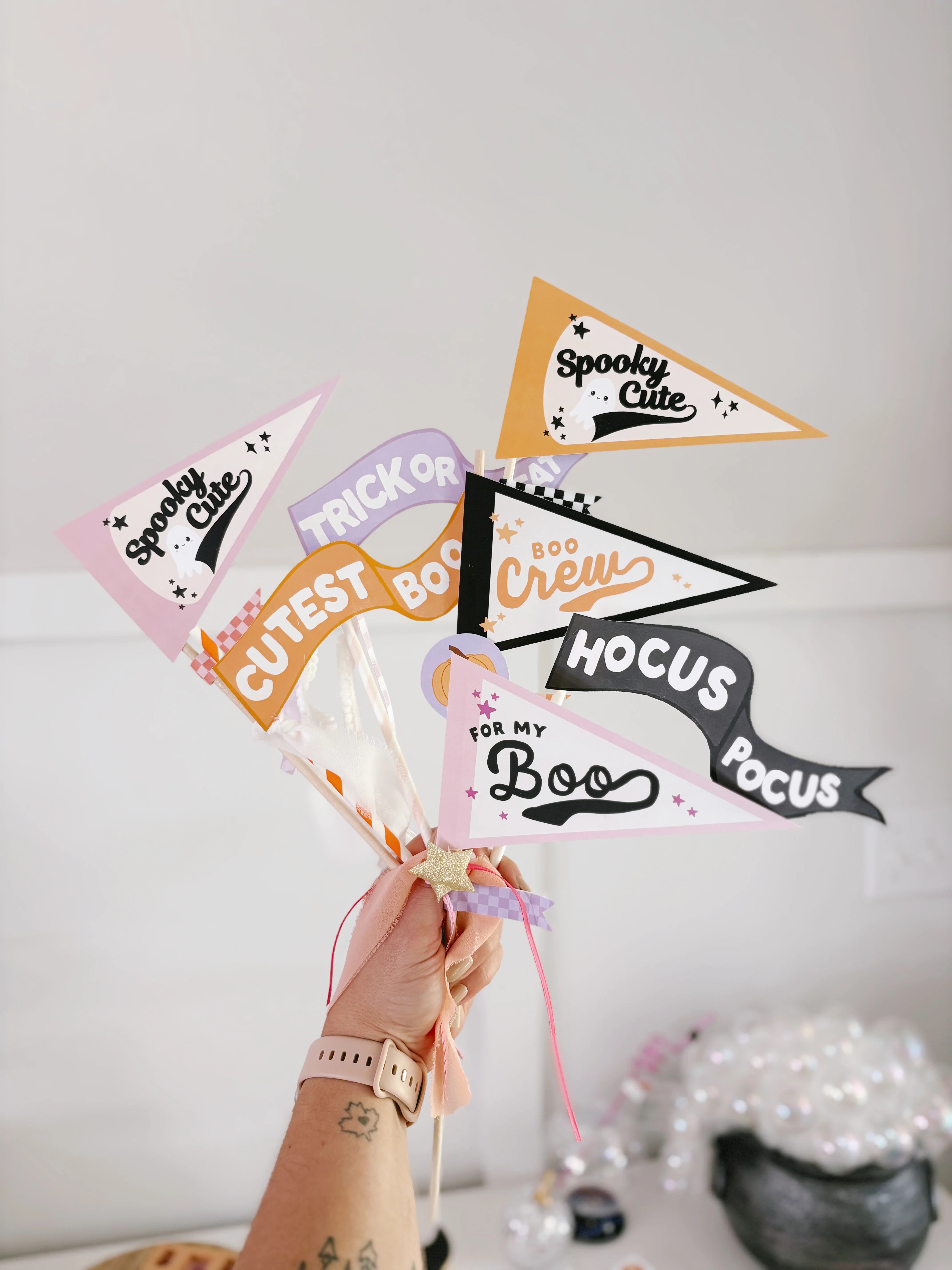 Halloween Vol. 5 Flag + Tags | Printable Flags and Tags | The Letter Vee