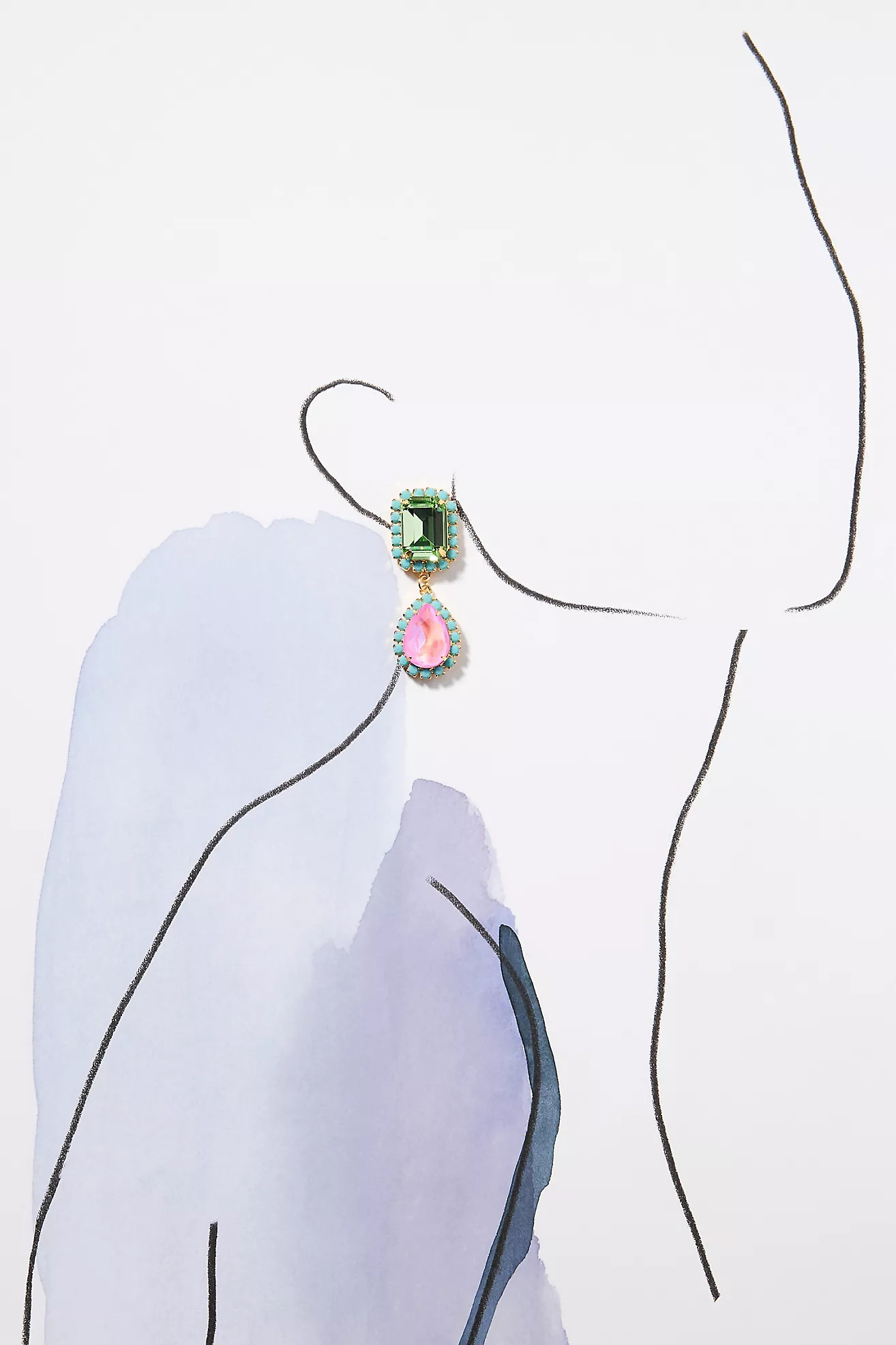The Pink Reef Jewel Neons Drop Earrings | Anthropologie (US)