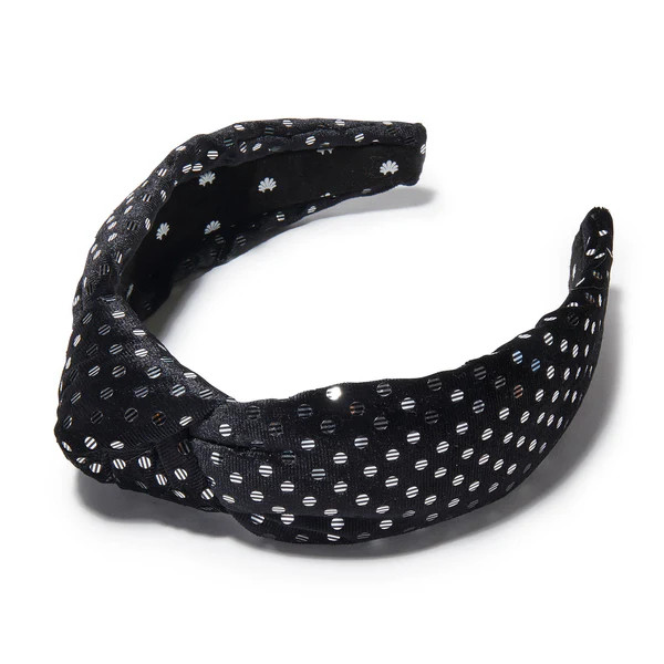 JET DOTTED VELVET KNOTTED HEADBAND | LELE SADOUGHI