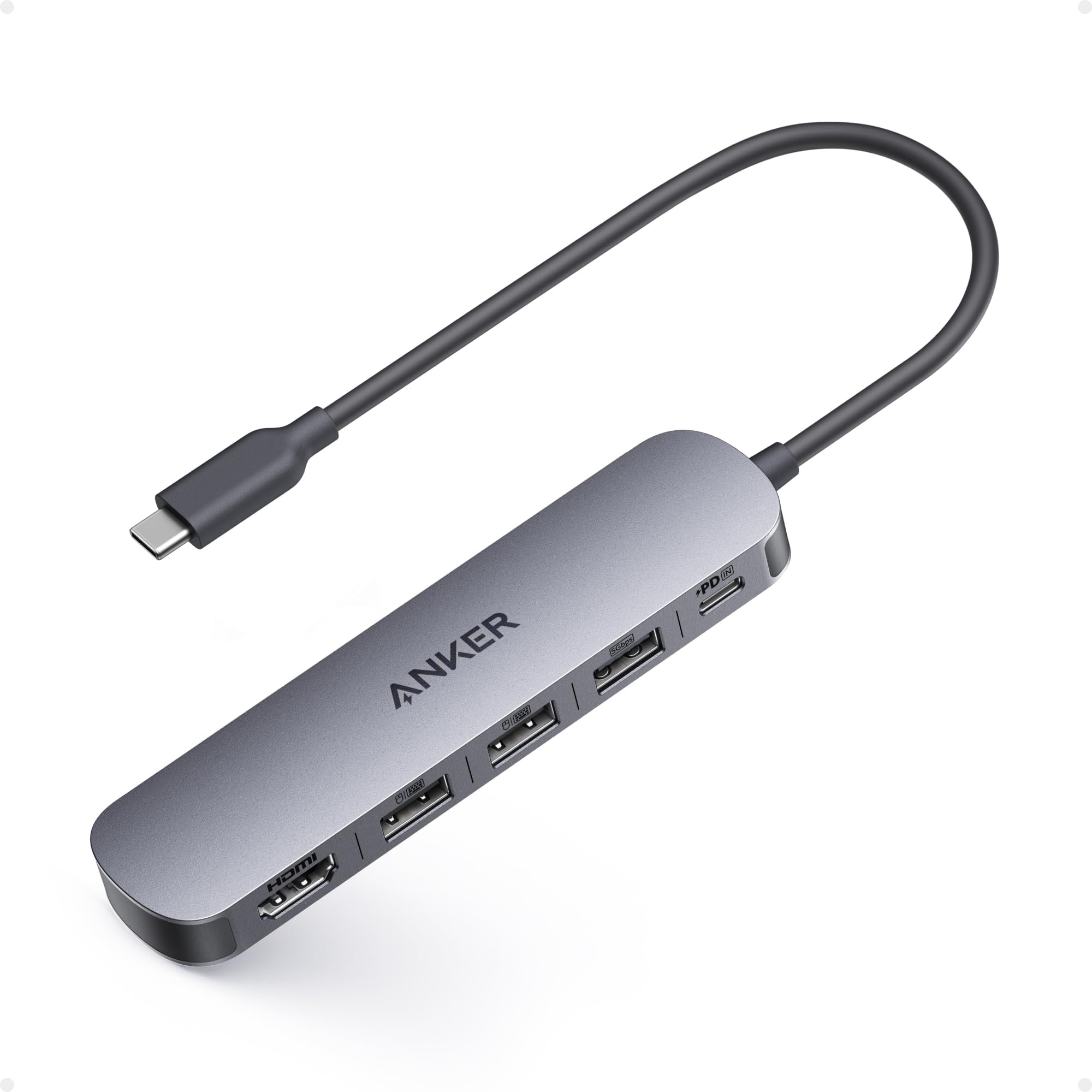 Anker USB C Hub, 5-in-1 USB Hub for Laptops, 4K HDMI Multiport Adapter with 90W Max Power Deliver... | Amazon (US)
