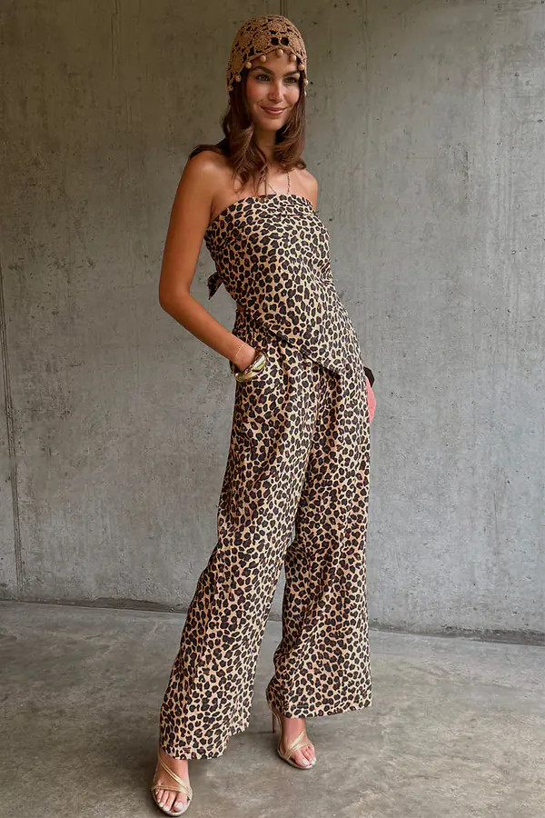 Lucia Leopard Elissa Trousers Petite | Never Fully Dressed (UK & IE)