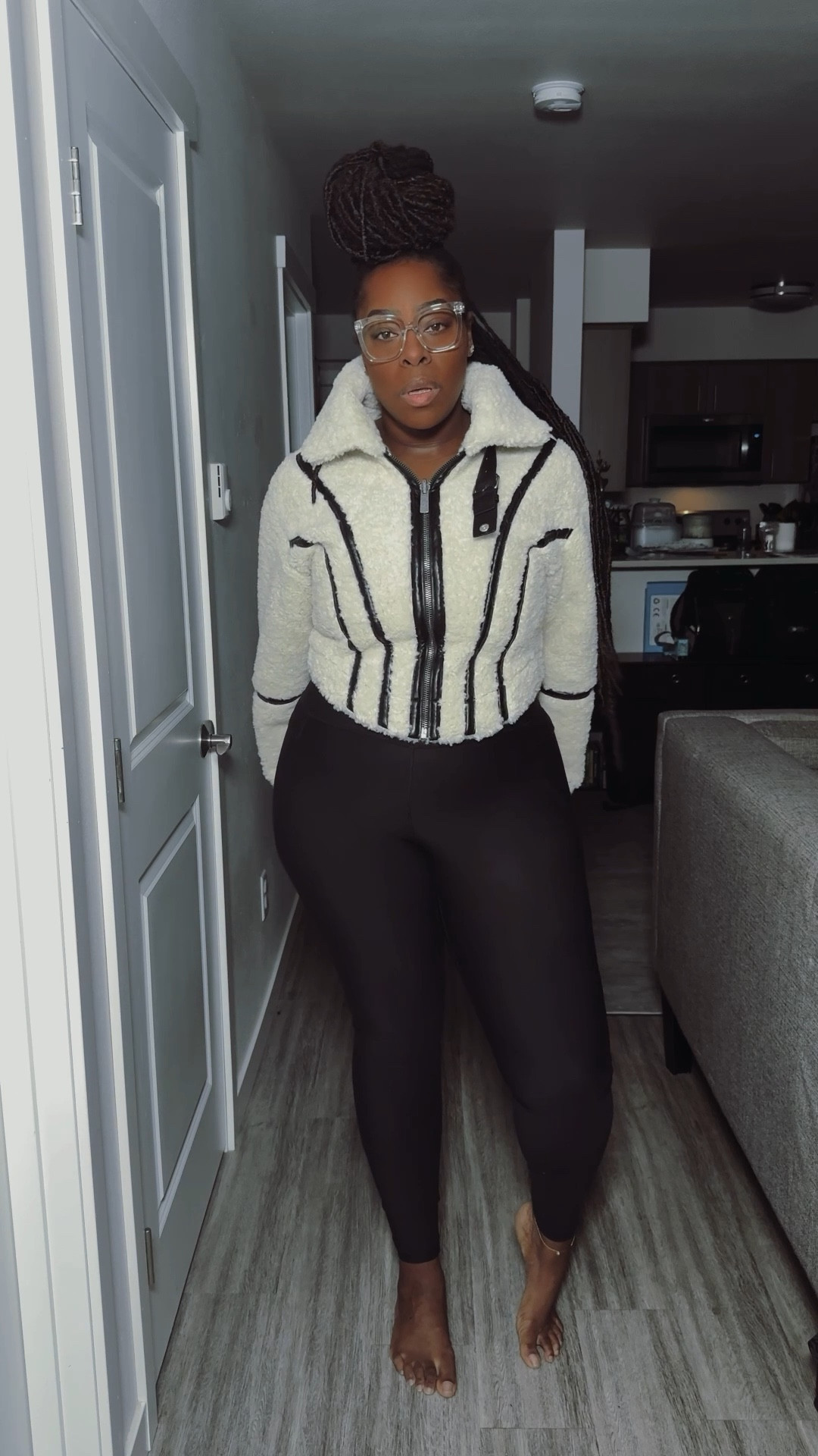 This jacket is proof that one great layer can completely change an outfit ✨

If every sherpa jacket looked like this, I’d get the hype. The quality is so good—the structure, the contrast detailing, the weight of it—it feels elevated without being fussy. The cropped cut gives shape (not boxy), and the Sherpa adds just enough warmth and texture to make it feel luxe and intentional.

Fit details for reference:
I’m 6 ft tall with a 40” bust, 38” waist, and 53” hips, wearing a size Large. It hits right at the waist in the best way, balances proportions beautifully, and layers easily over basics without feeling bulky.

This is one of those statement jackets, fall-to-winter staples, capsule wardrobe must-haves that works for errands, casual days, and dressed-up moments alike. Throw it on with a black jumpsuit or,leggings—instant polish 🖤


And don’t forget to save this so you don’t lose it when you’re ready to grab it 🔖

#LTKPlusSize #LTKTall #LTKMidsize