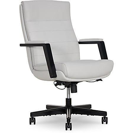Thomasville Fendley Ergonomic Faux Leather Mid Back Office Chair Off White - Office Depot | Office Depot and OfficeMax 