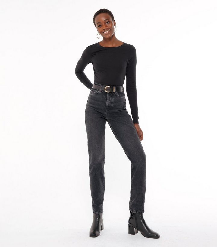 Tall Black High Waist Tori Mom Jeans
						
						Add to Saved Items
						Remove from Saved Item... | New Look (UK)