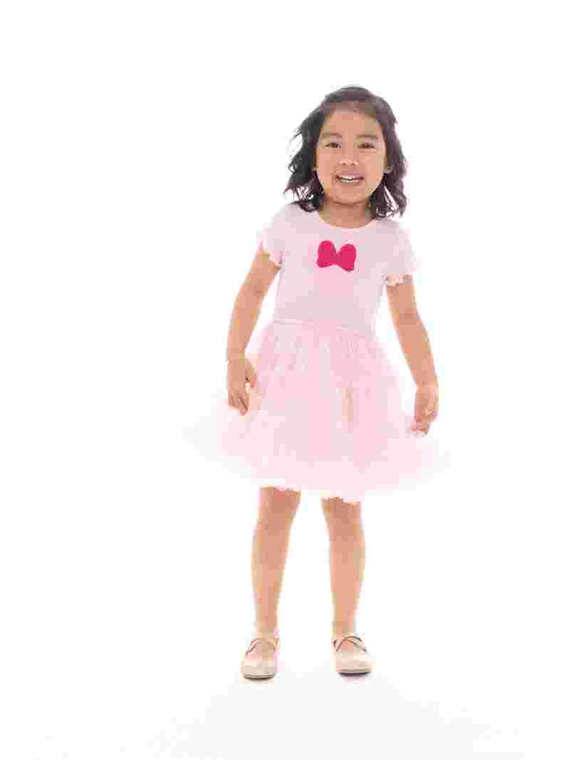 Minnie Mouse Toddler Girl Tiered Tutu Dress with Crochet Patch, Sizes 12M-5T | Walmart (US)