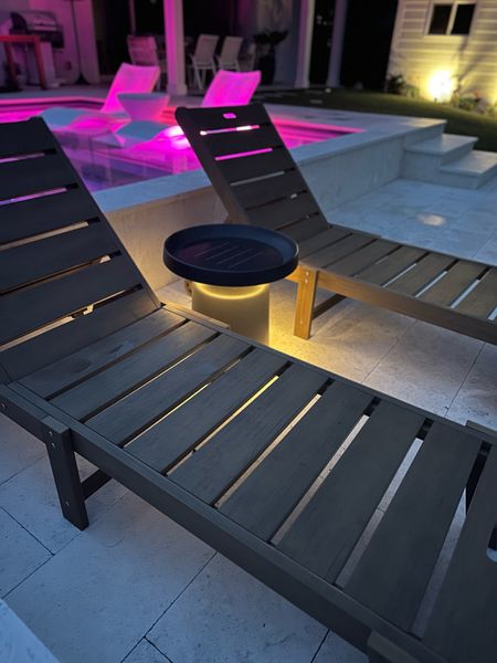 Pool furniture 
Patio furniture 
Polywood alternative chaise lounge 
Solar side table 
Ledge lounger 

#LTKhome #LTKsalealert