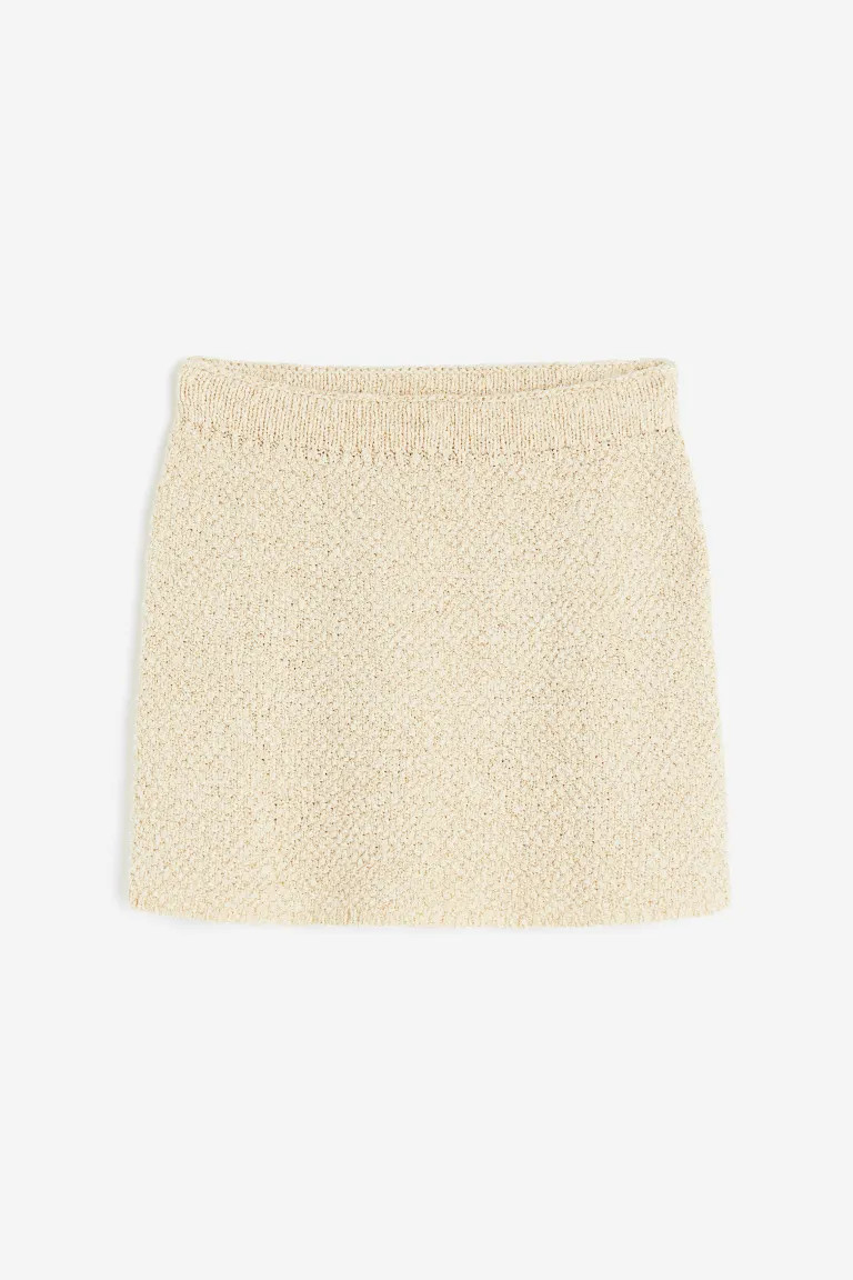 Jupe scintillante en maille texturée | H&M (FR, IT, ES, PT, BE)