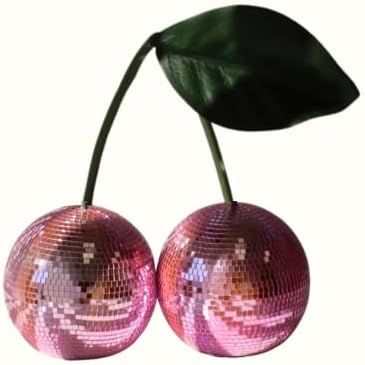 Disco Cherries for Apartment and Home Decor Groovy Decor Cherry Disco Balls Red and Pink Fruit Di... | Amazon (US)