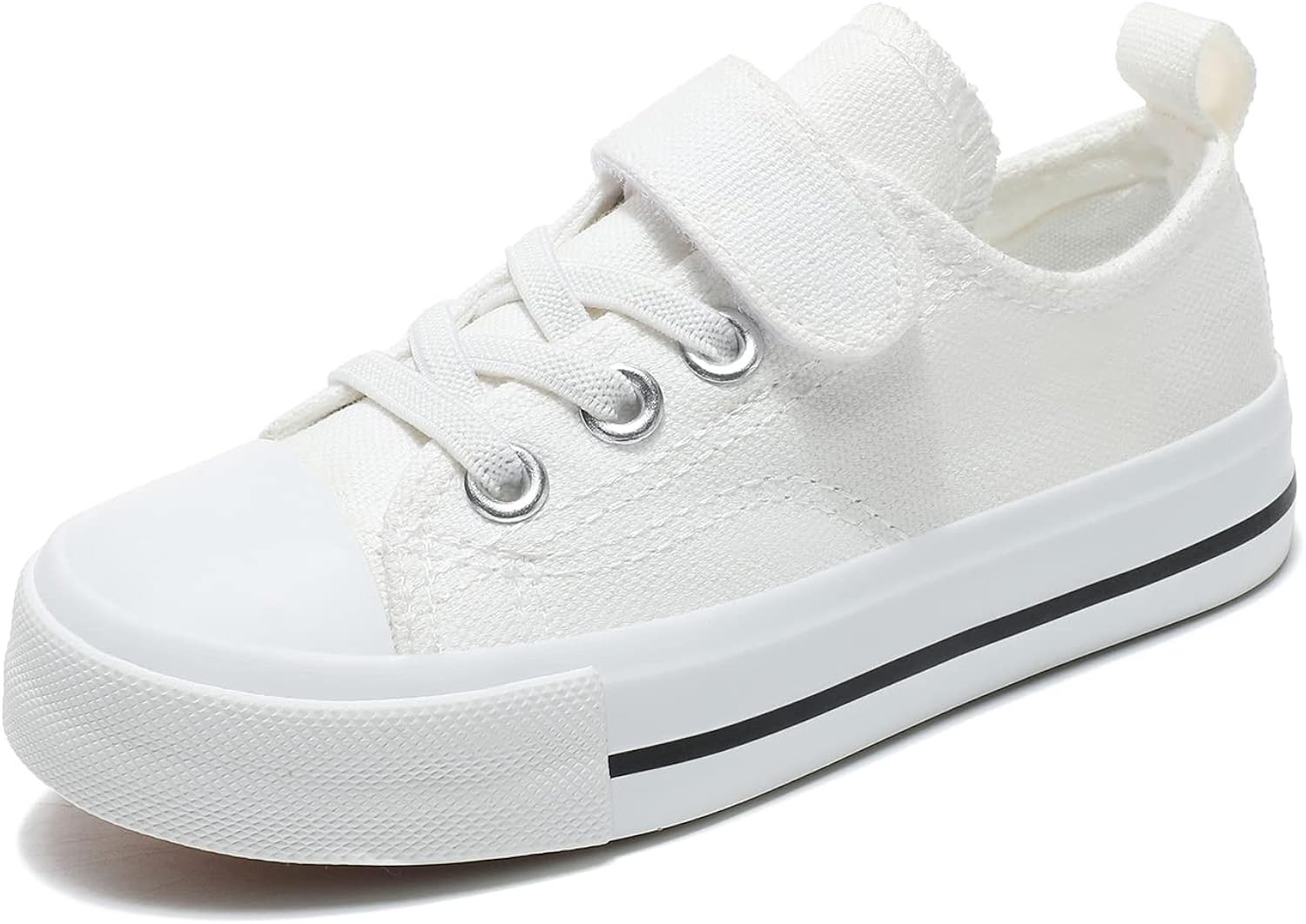 Zoroadke Toddler Boys and Girls Sneakers Low Top Adjustable Strap Canvas Shoes for Kids | Amazon (US)