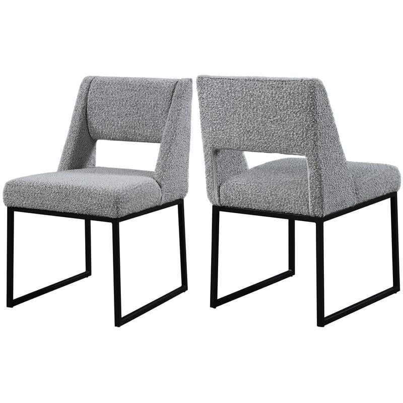 Jayce Grey Boucle Fabric Dining Chair (Set of 2) - Walmart.com | Walmart (US)