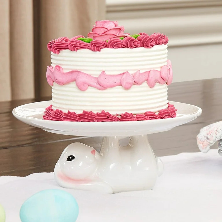 Ceramic Easter Bunny 8" Cake Stand | Walmart (US)