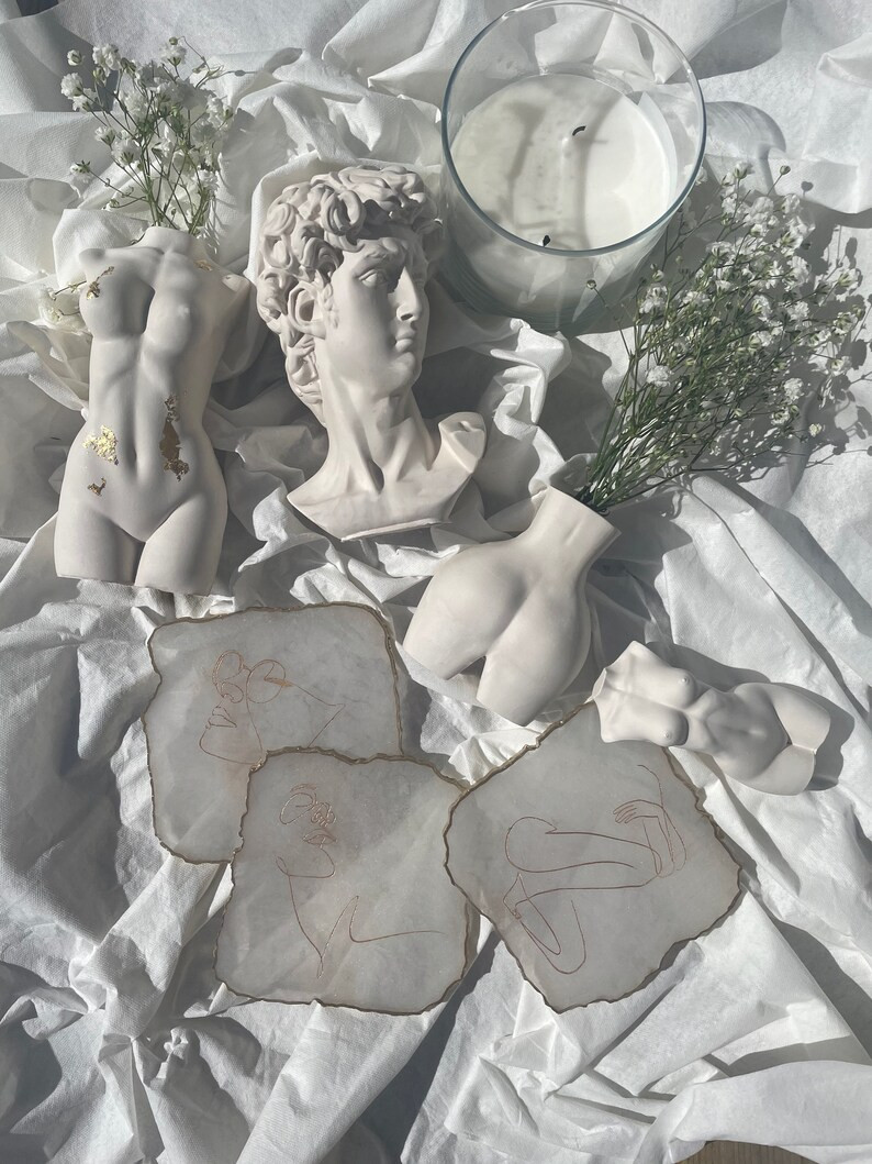 Read the full title
    Cement Statue of David Head, Male, White, Gold or Silver Leaf, Handmade S... | Etsy (US)