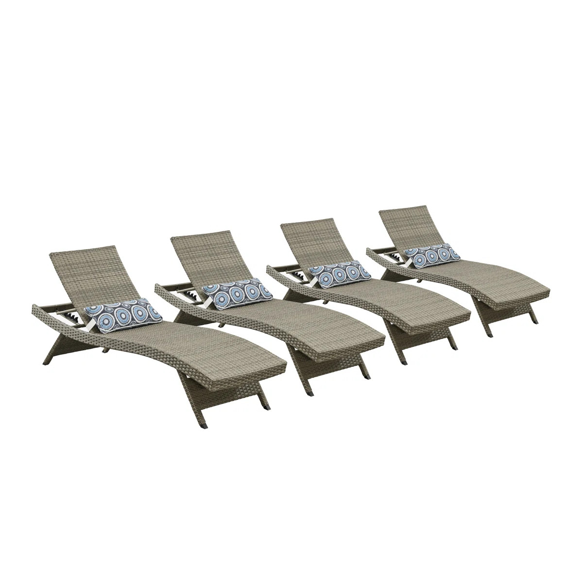 Ivy Bronx Ozellar Outdoor Chaise Lounge - Set Of 4 & Reviews | Wayfair | Wayfair North America