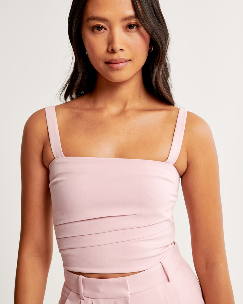 Tailored Squareneck Set Top | Abercrombie & Fitch (US)