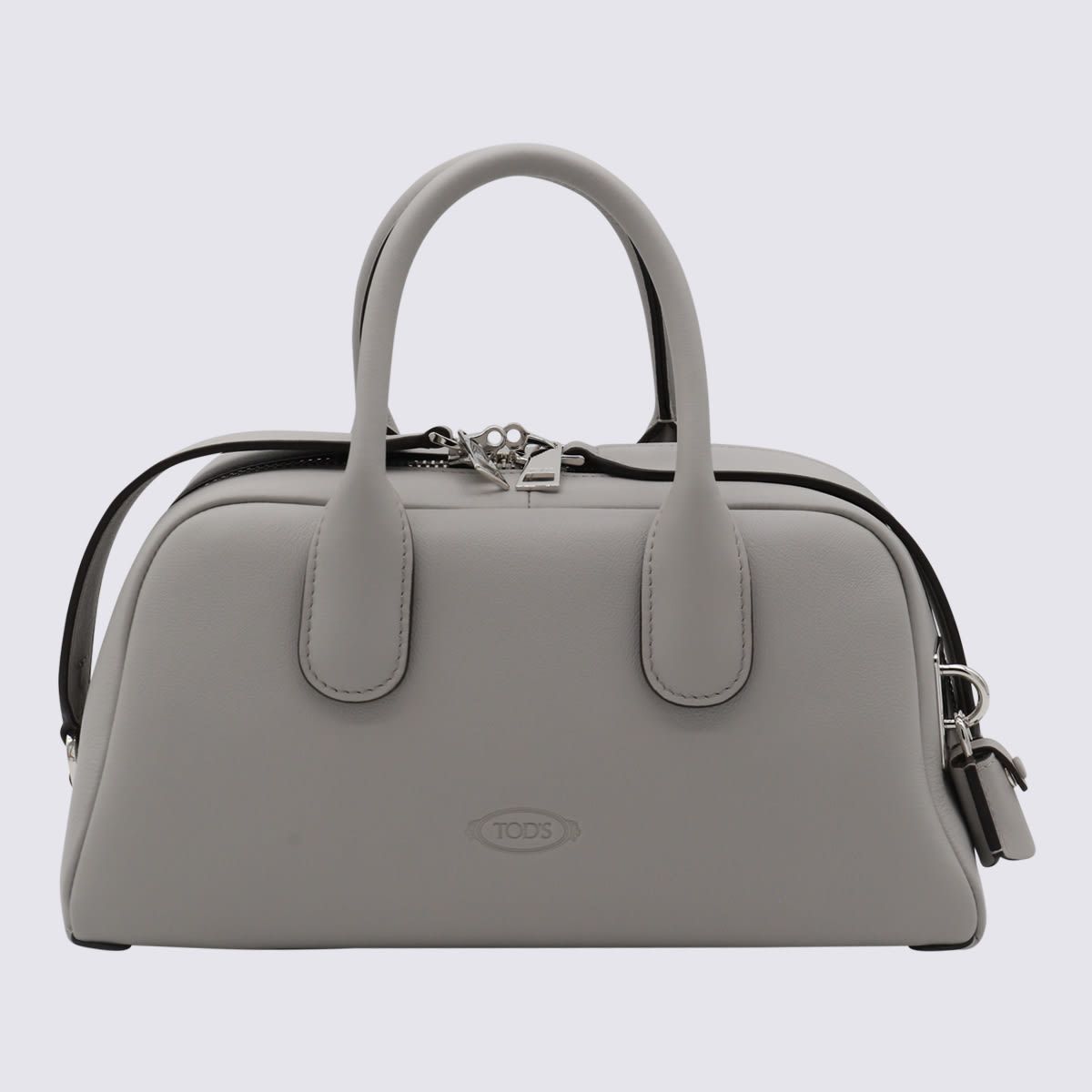 Tod's Grey Leather Top Handle Bag | Italist.com US