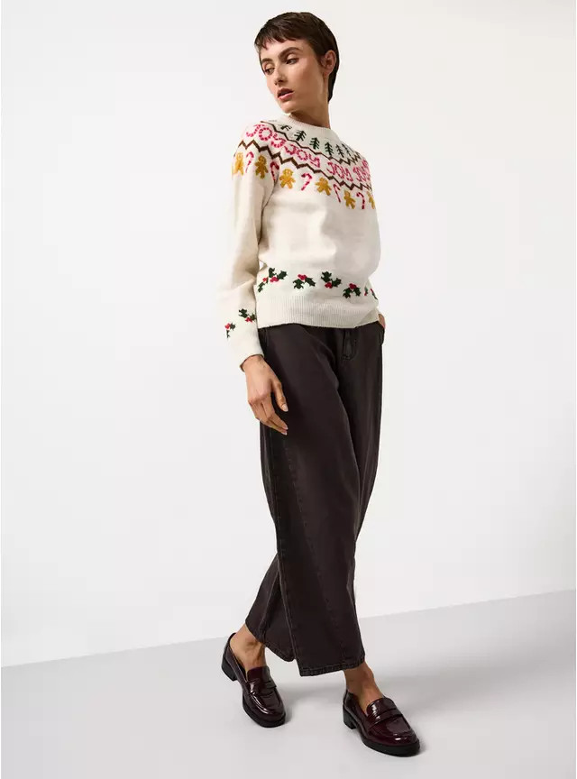 Mini Me Women's Christmas Cream Fairisle Crew Jumper 24 | Tu Clothing