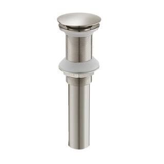 BATHADORE Bathroom Sink Pop-Up Drain Without Overflow in Brushed Nickel BAA0295BD-N - The Home De... | The Home Depot