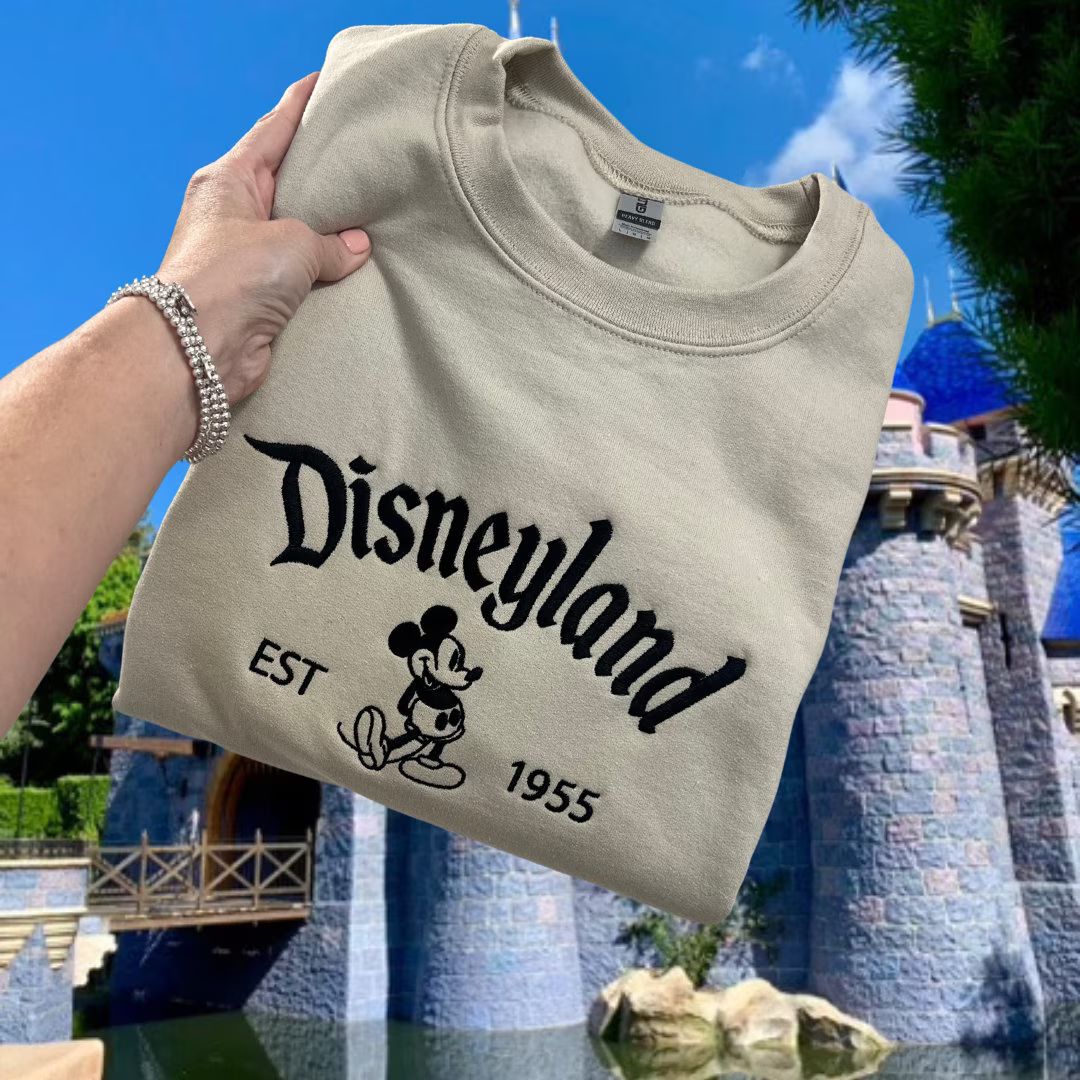 Disneyland Embroidered Sweater, Disneyland Sweatshirt, Disneyland Shirt, Disneyland Sweatshirt Wo... | Etsy (US)