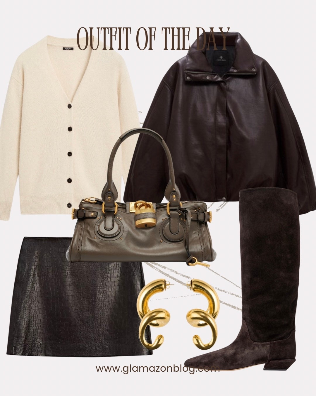 Leather jacket, anine bing jacket, Chloe bag, cream cardigan, massimo dutti skirt, suede boots 

#LTKeurope #LTKstyletip #LTKdatenight