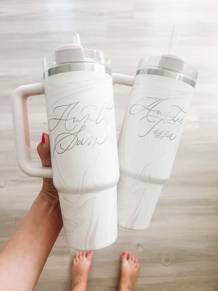 The perfect baby shower hostess gift: Hand engraved their names on the new pink marble 30 oz Stanley cup and filled them up with some goodies. It was a huge hit and who doesn’t love a gift they can actually use 👍🏼 

#hostessgift #personalizedcup #stanley #drinkware #monogram #monogrammed #personalized #teachergift #gift #backtoschoolgift

#LTKparties #LTKunder100 #LTKBacktoSchool