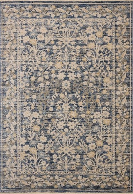 Clarisse CLS-05 Blue/Beige Area Rug | Rugs Direct