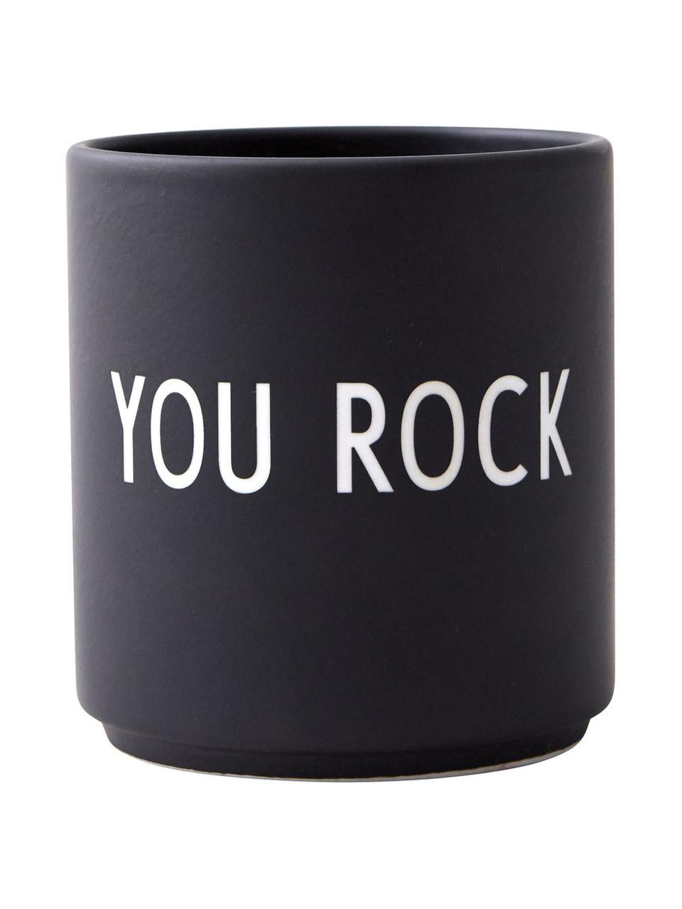 Design Becher Favourite YOU ROCK in Schwarz mit Schriftzug | WestwingNow (AT & DE)