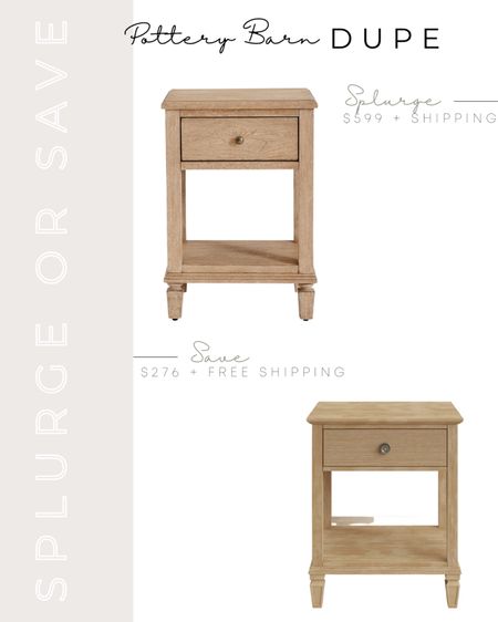 Pottery Barn Dupe | Pottery Barn Sausalito Dupe | Pottery Barn Sausalito Nightstand Dupe | Small Nightstand | Nightstand with Drawer | Open Leg Nightstand | Farmhouse Nightstand | Light Wood Nightstand | Splurge or Save | Pottery Barn Dupes | Sausalito Collection Dupe | 19” nightstand  transitional design, traditional design, modern farmhouse, master bedroom nightstand, master bedroom furniture, Wayfair nightstand, the look for less, master bedroom dresser, master bedroom furniture, Wayfair dresser, the look for less, pottery barn look for less, pottery barn lookalike, pottery barn inspired, Pottery Barn Sausalito collection

#LTKhome #LTKsalealert