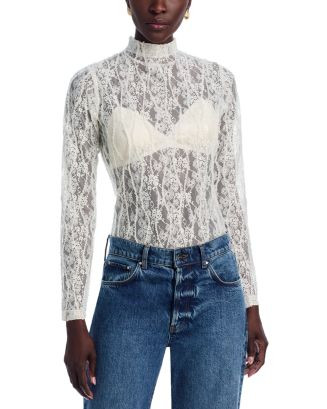Lace Mock Neck Top - Exclusive | Bloomingdale's (US)