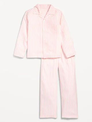 Gender-Neutral Poplin Striped Pajama Set for Kids | Old Navy (US)