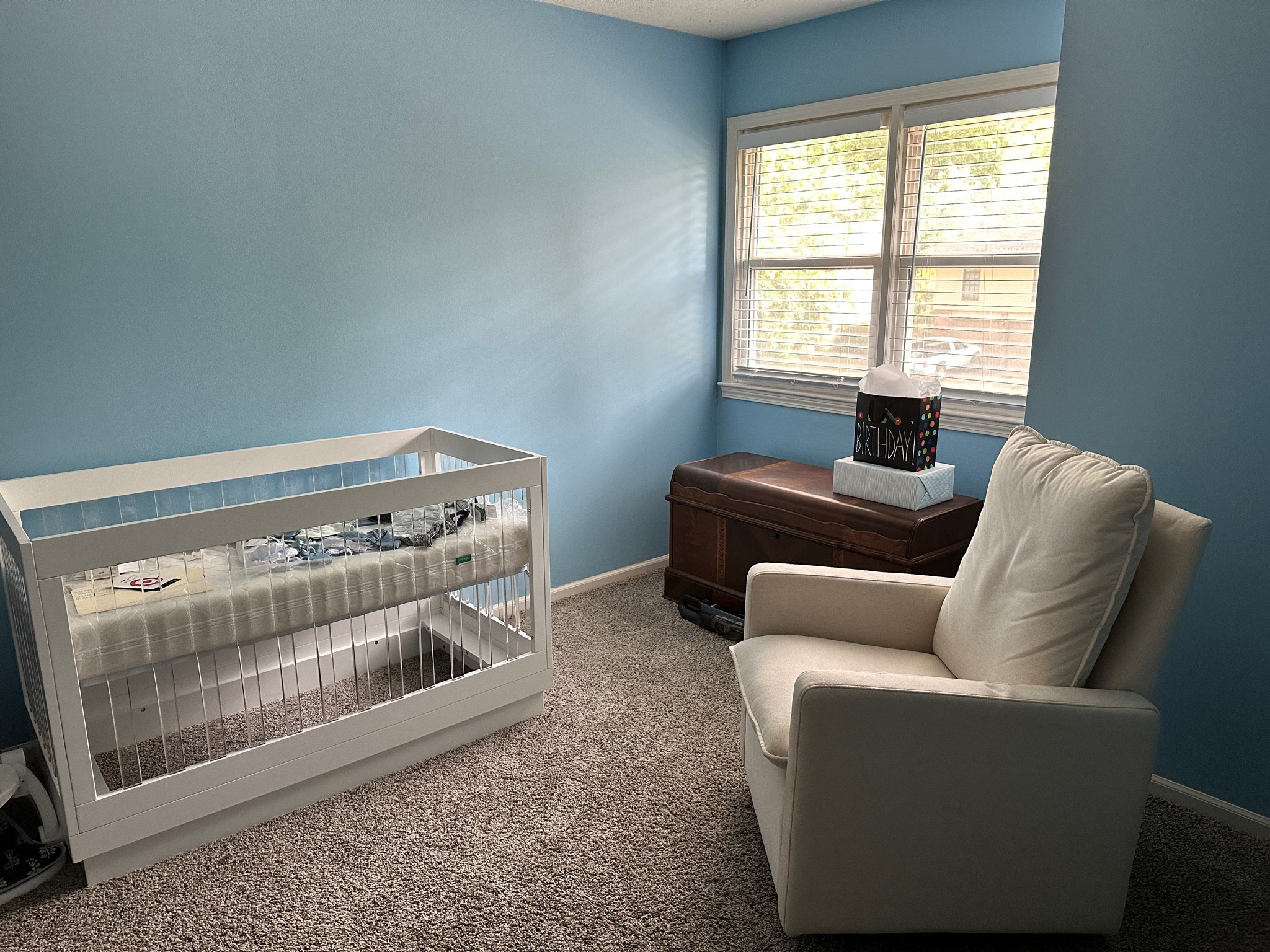 Nursery in progress 🩵✨😇 #nurseryinspo #babyboy #nursery #babyroom #toddlerroom 

#LTKBump #LTKHome #LTKBaby