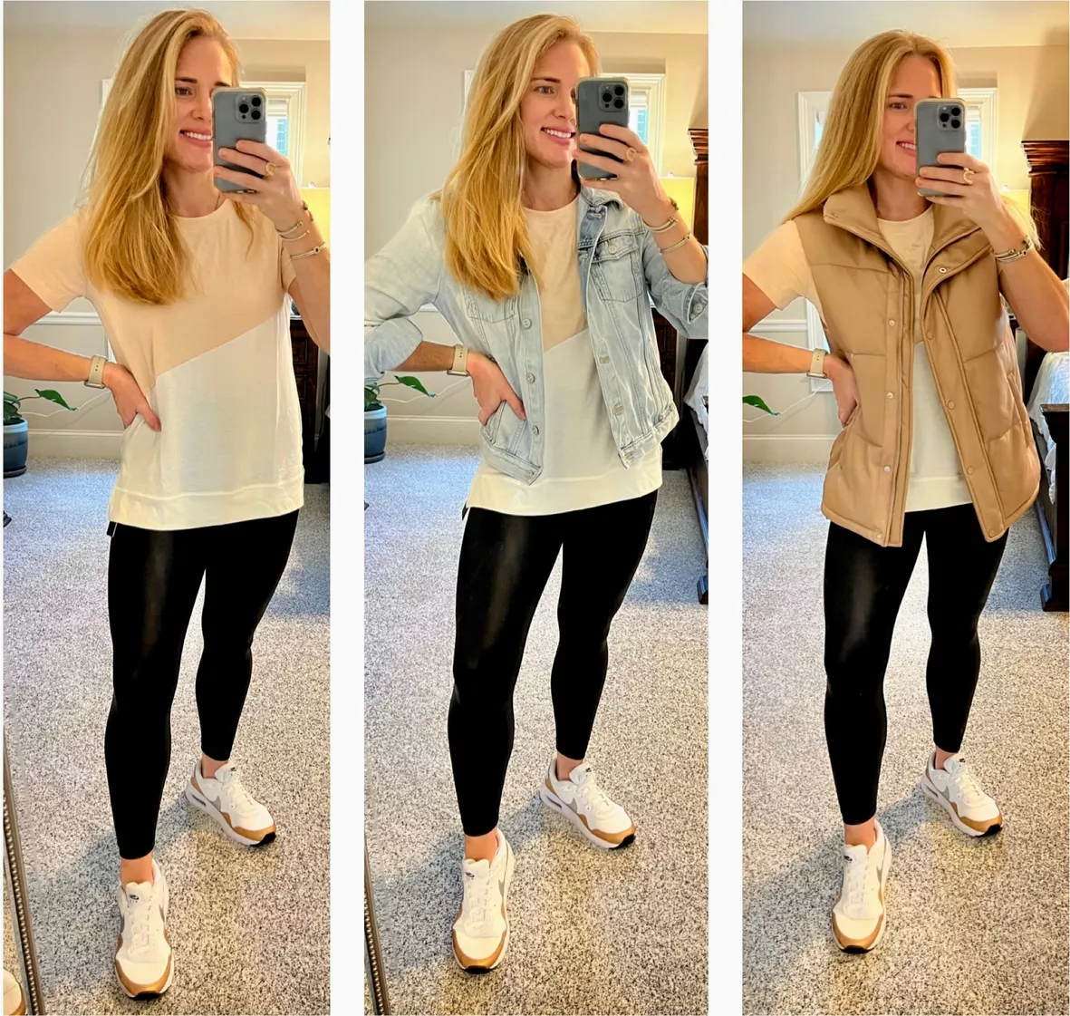 3 Easy Ways to Dress Up Leggings and Sneakers
