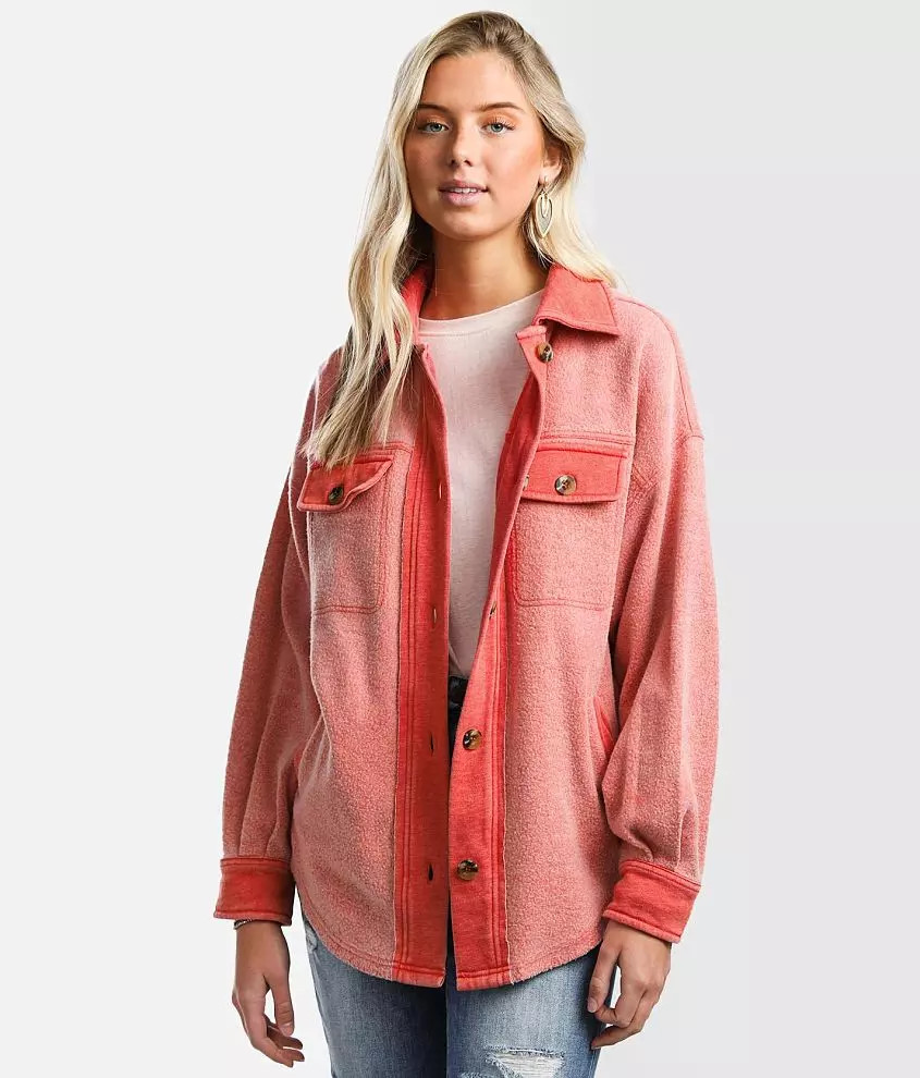 Reverse Fleece Shacket | Buckle