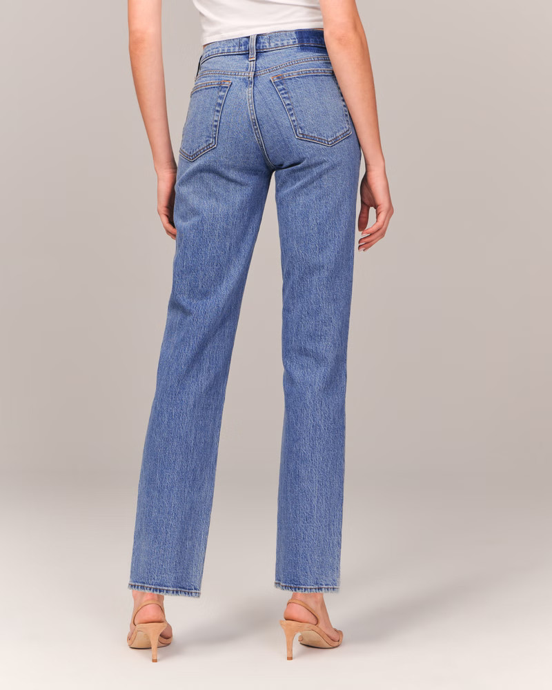 Mid Rise 90s Straight Jean | Abercrombie & Fitch (US)
