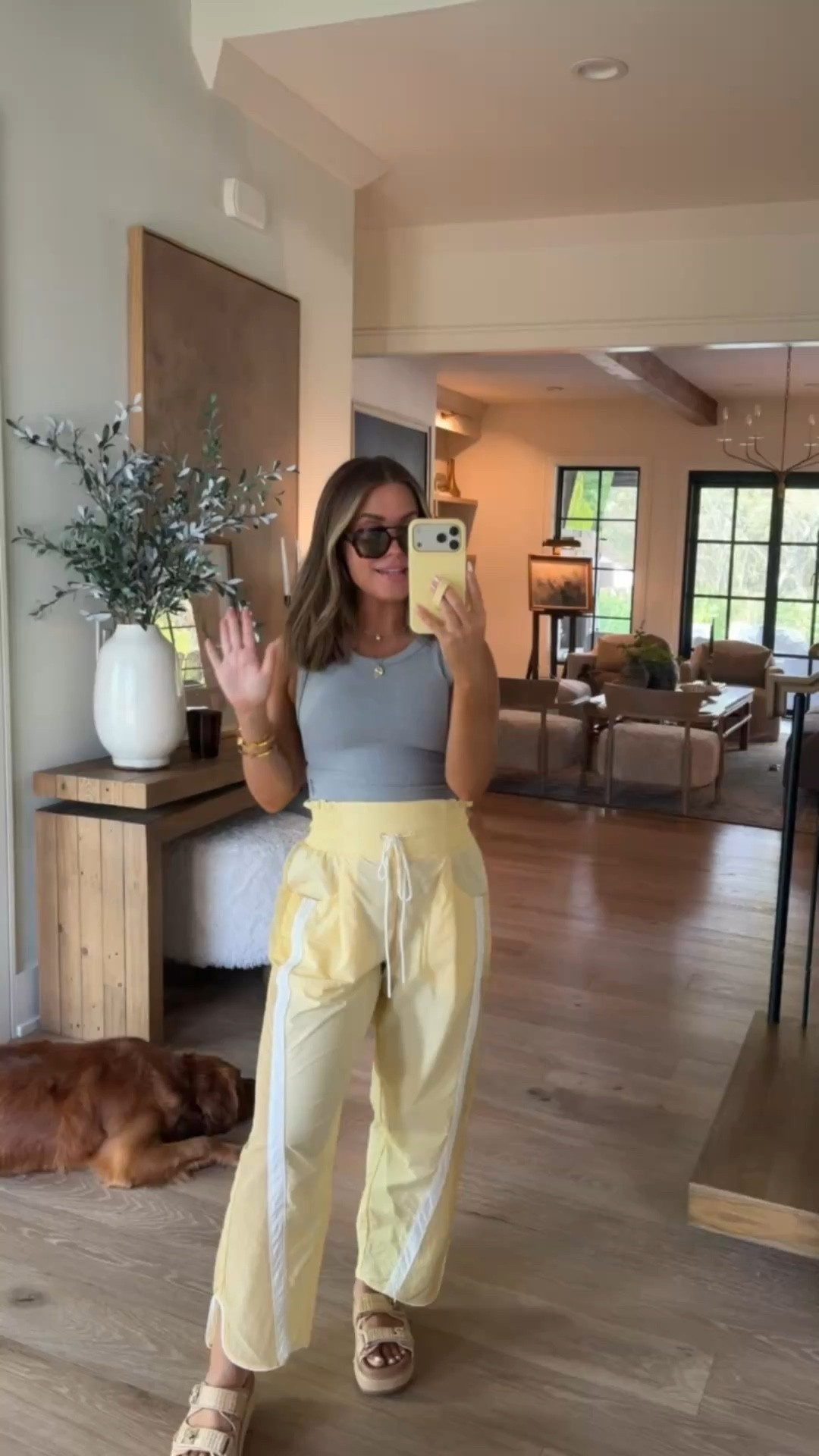 Loving this new look today from FP Movement & just so happy for spring and summer! 🌼 Wearing an xs in these yellow pants + xs in top. Currently 15 weeks pregnant and these pants give lots of stretch which is super nice and comfortable! 

#LTKBump #LTKmomlife #LTKootd