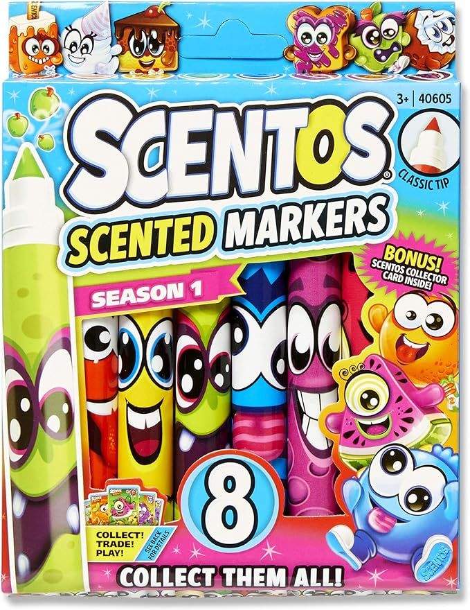 Scentos Classic Scented Markers for Kids Ages 4-8 - Colored Markers for School - Coloring Book Ma... | Amazon (US)