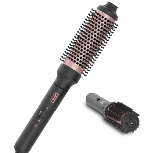 DAN Technology Thermal Brush,Non-Blowing Heated Round brush, Ceramic Curling Brush for Blowout Look,Dual Voltage travel curling brush, Dual PTC Fast Style thermal round brushs, 1.5 Inch(Black) | Amazon (US)