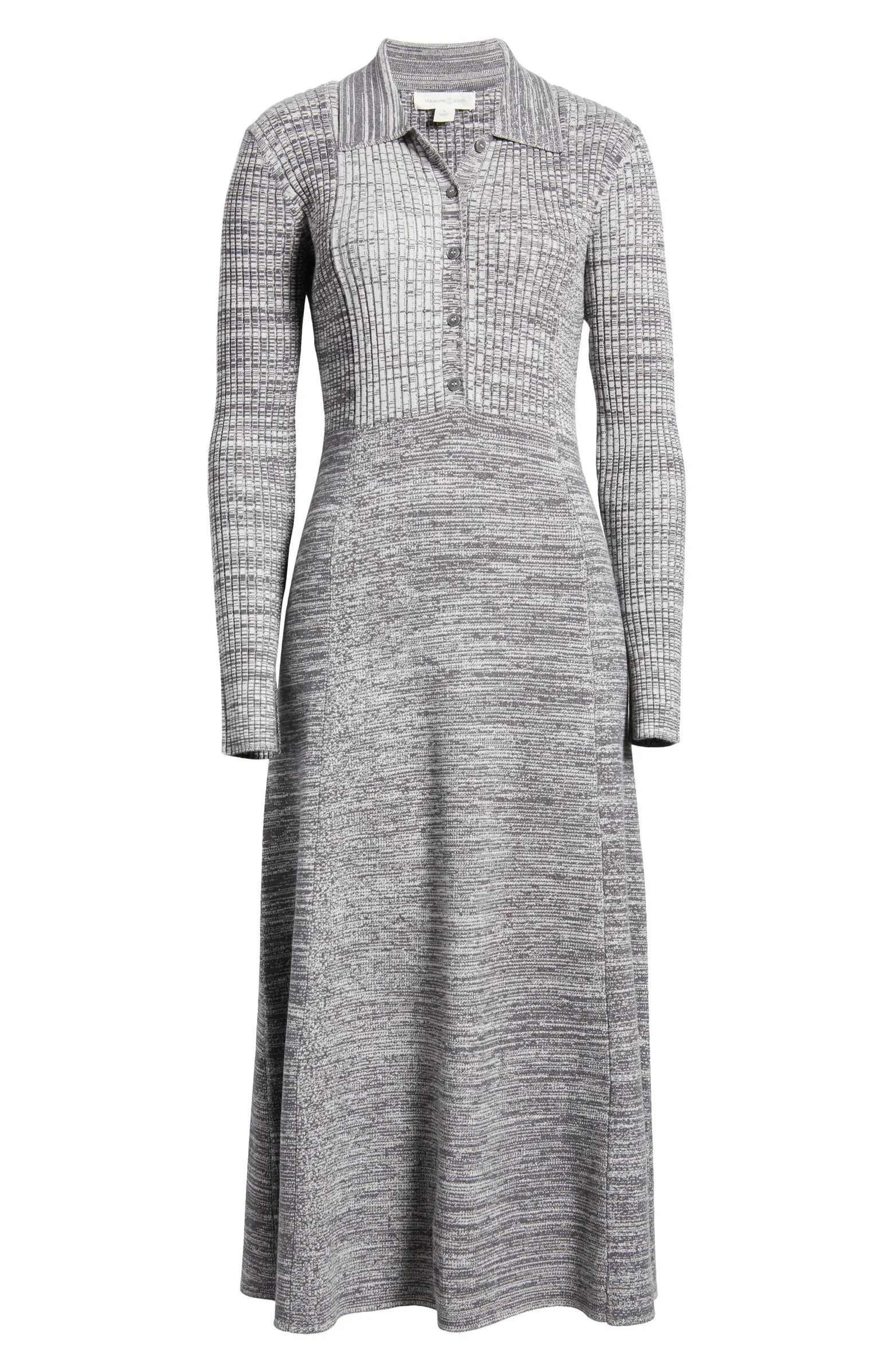 Treasure & Bond Marled Long Sleeve Sweater Dress | Nordstrom | Nordstrom