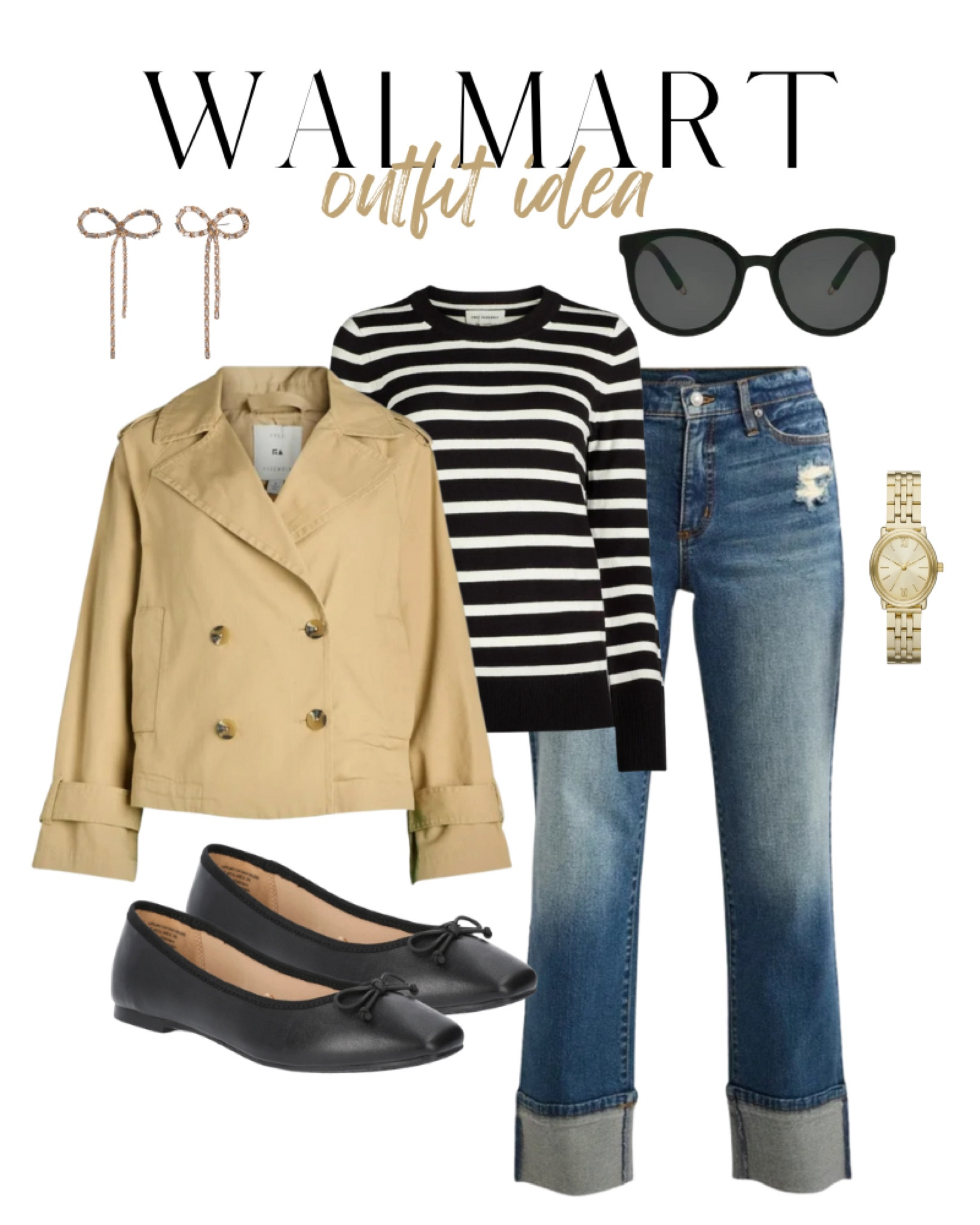 Walmart fall outfit idea
#walmartpartner
#walmartfashion
@walmart fashion
Crop trench coat, crop jeans, business casual, ballet flats

#LTKOver40 #LTKStyleTip #LTKSeasonal