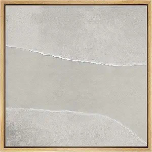 SIGNWIN Framed Canvas Print Wall Art Gray Watercolor Polygon Color Field Abstract Shapes Illustra... | Amazon (US)