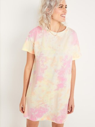 Loose Vintage Tie-Dye T-Shirt Shift Dress for Women | Old Navy (US)