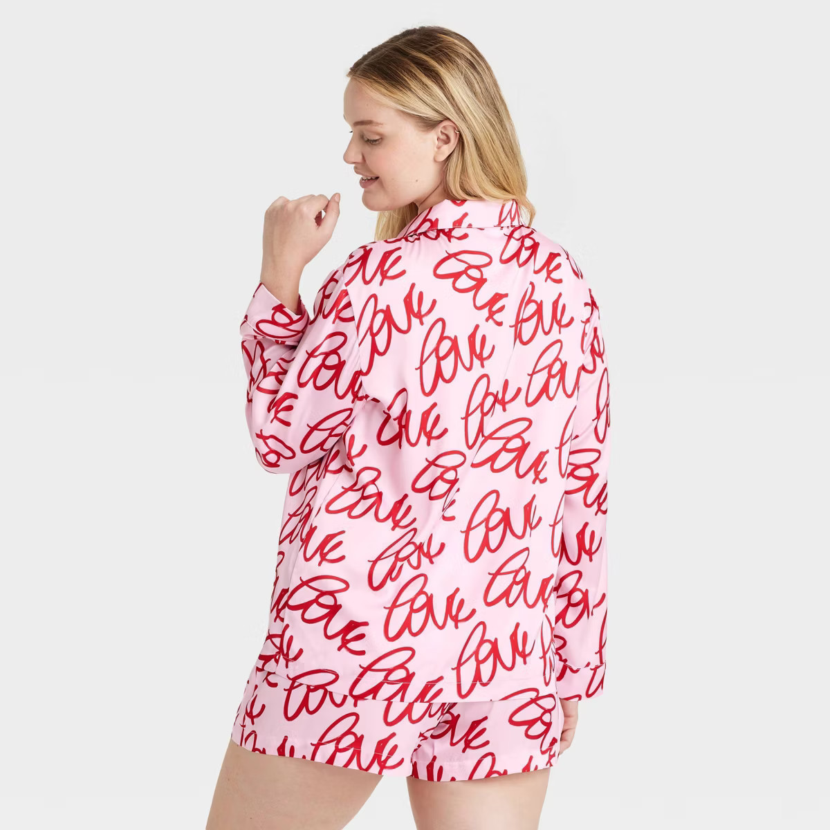 Women's 3pc Satin Long Sleeve Top and Shorts Pajama Set with Eye Mask - Auden™ | Target