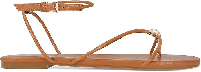 Strappy Flat Sandals for Women Comfortable Open Round Toe Sandals Dressy Beach Thong Flip Flop Sl... | Amazon (US)