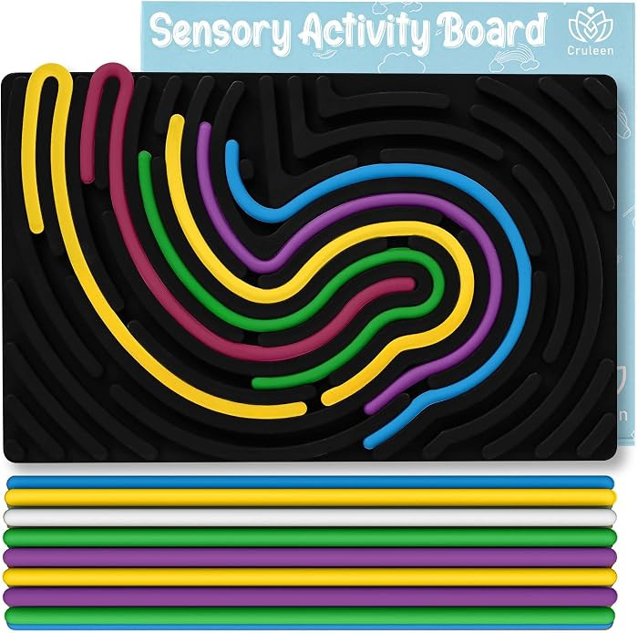 Sensory Board for Kids –Durable Silicone Sensory Activity Board –Sensory Toys for Kids with A... | Amazon (US)