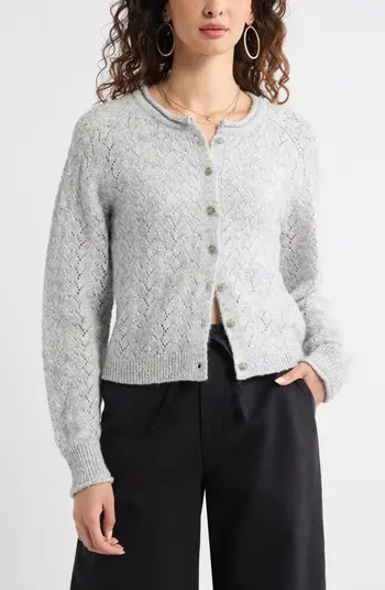 Treasure & Bond Nep Pointelle Cardigan | Nordstrom | Nordstrom
