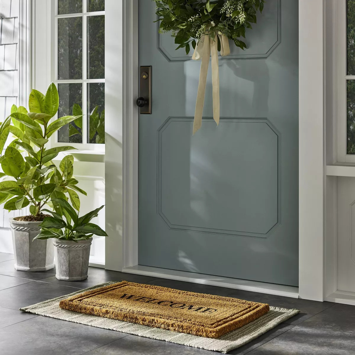 2'1"x3'2" Handwoven Scatter Accent Rug Green/Ivory - Threshold™ designed with Studio McGee | Target